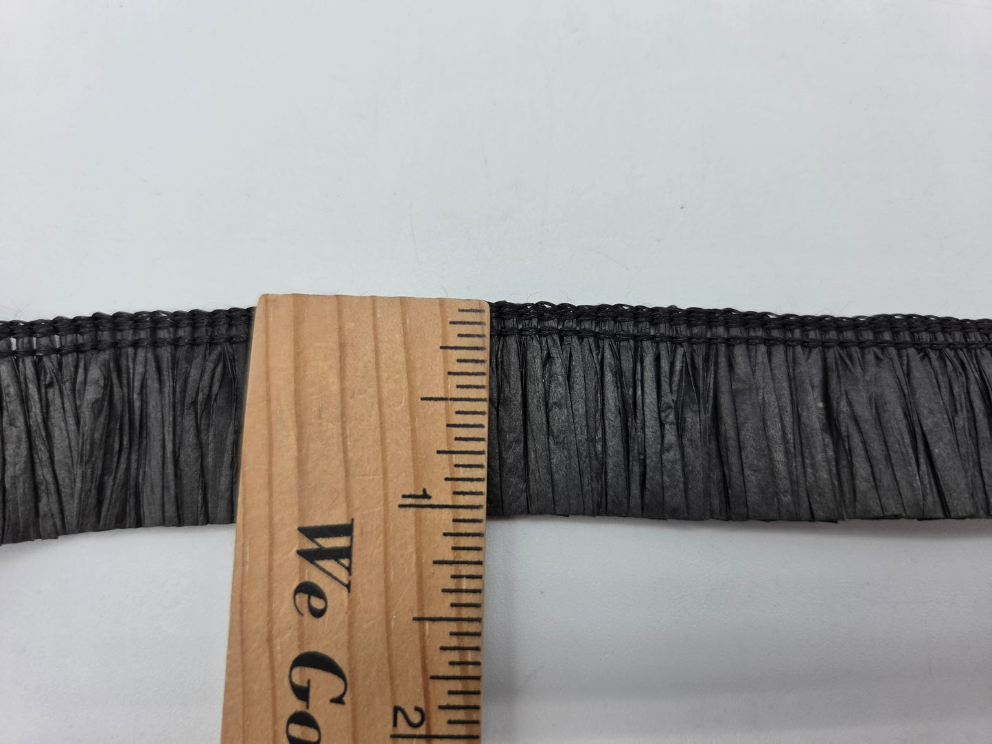1 1/8 Inch Black Crepe Paper Fringe Trim