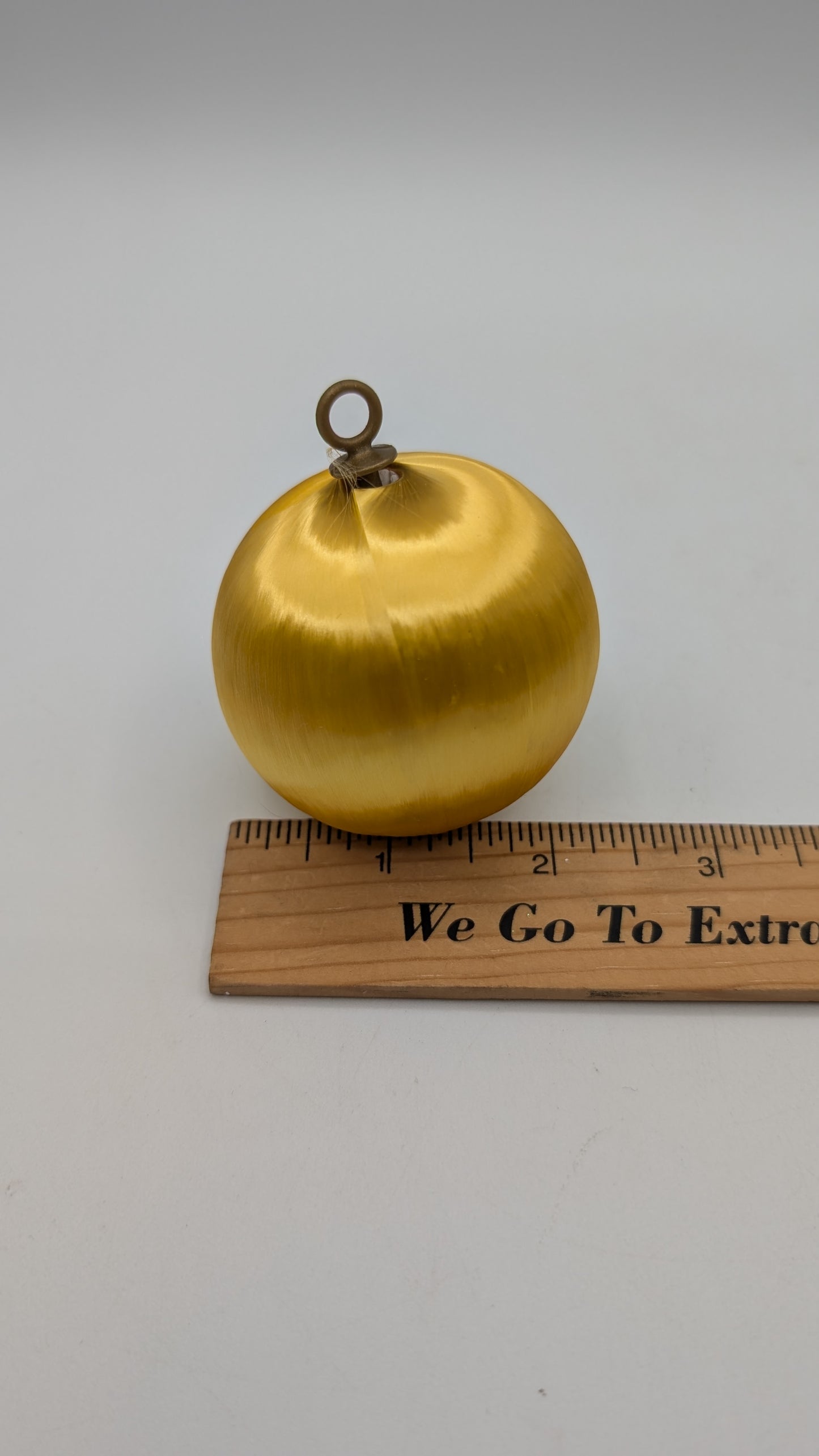 2.25 inch Gold Satin String Covered Foam Ball Ornaments