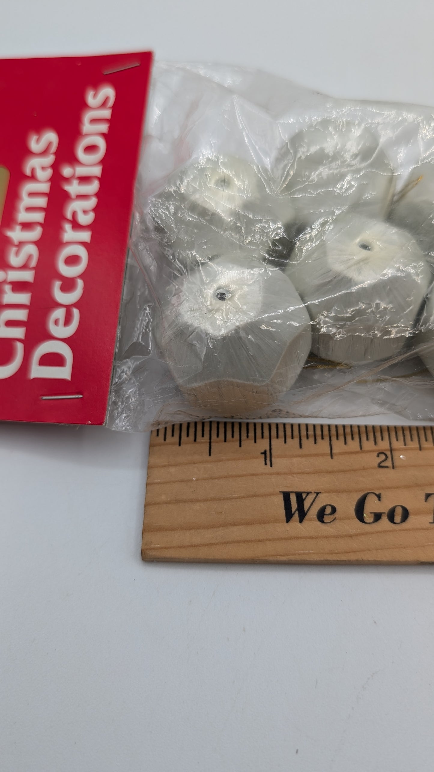 30mm Satin Covered Geometric 20 Sided Dice Shaped Ornaments Package of 6