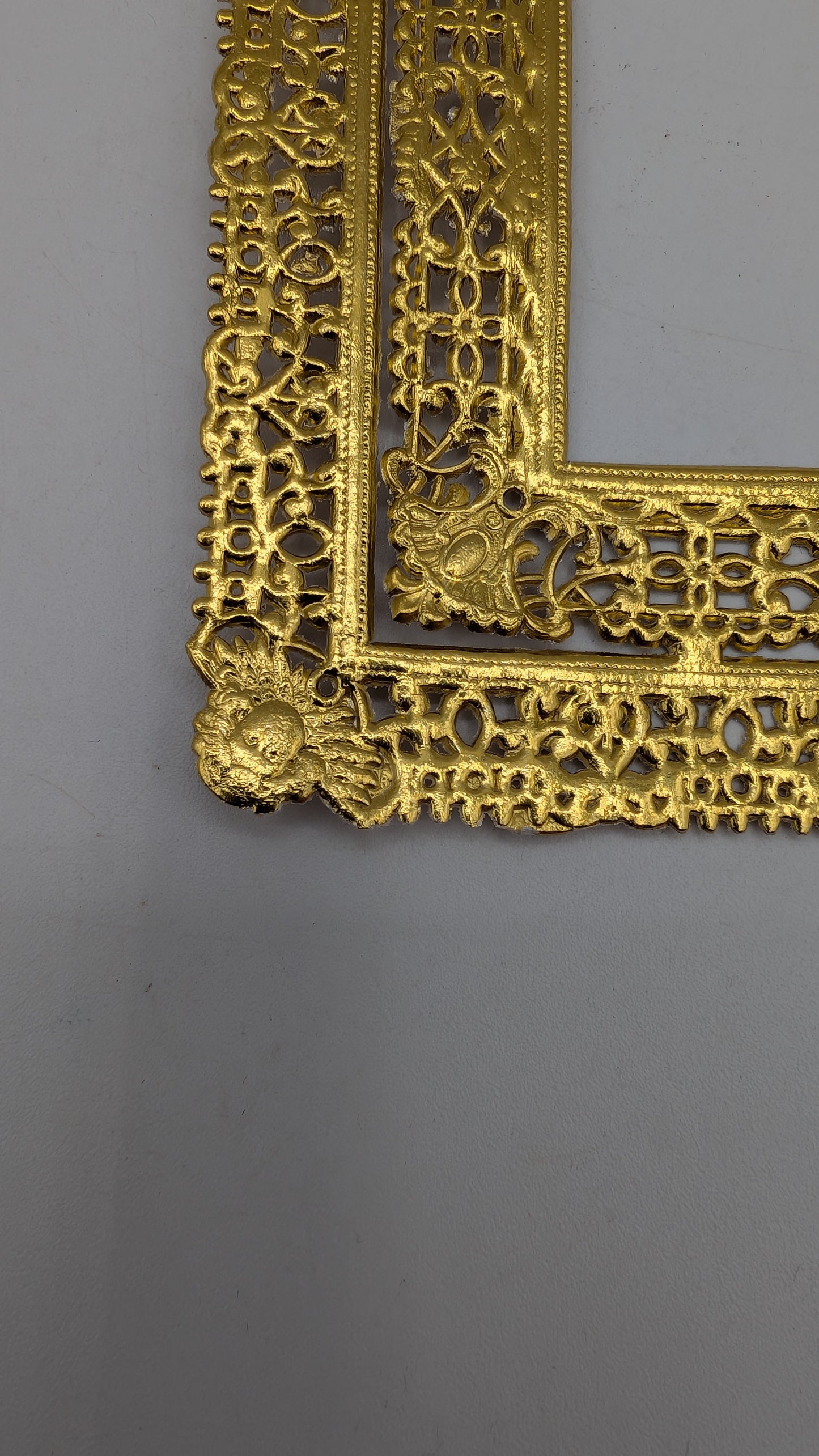 Vintage Gold Filagree Dresden Paper Foil Frame