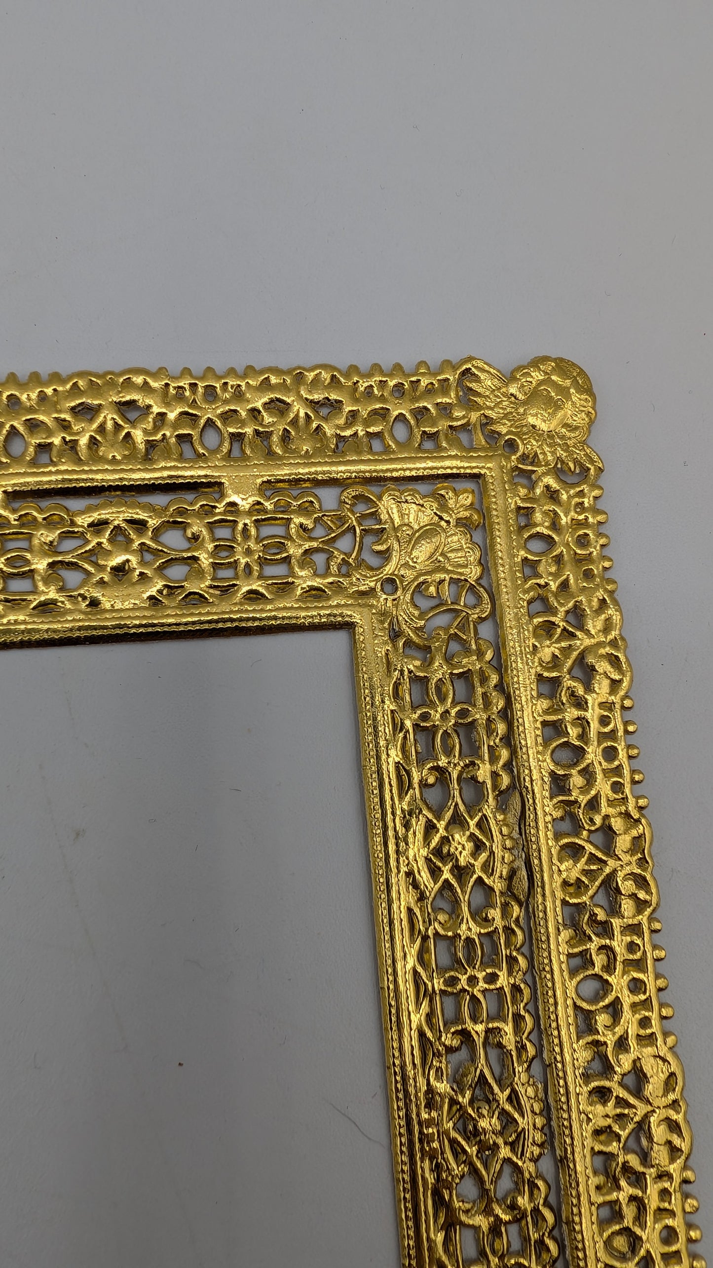 Vintage Gold Filagree Dresden Paper Foil Frame