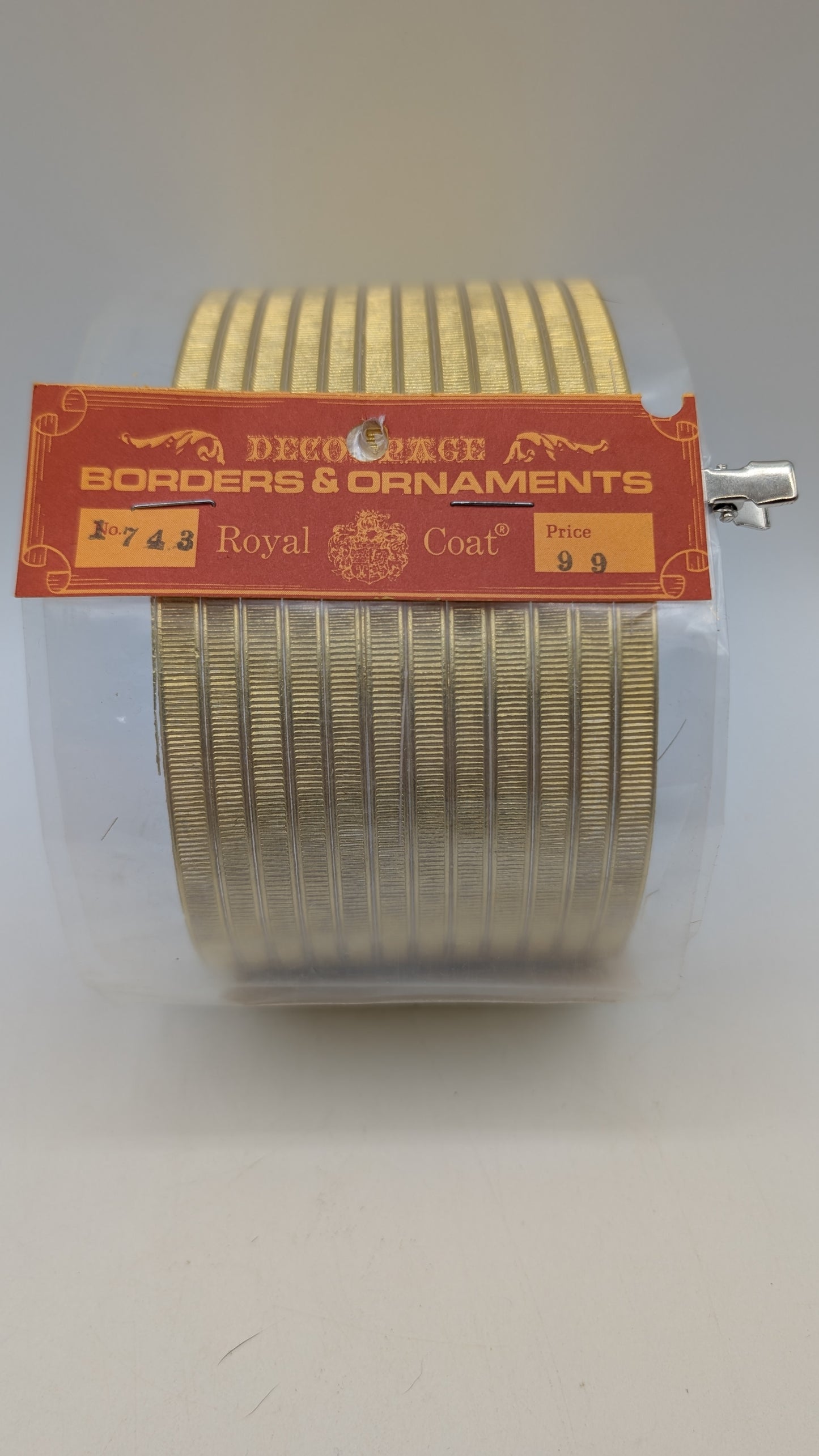 Vintage Gold Filagree Dresden Paper Foil Borders- Lineal Motif