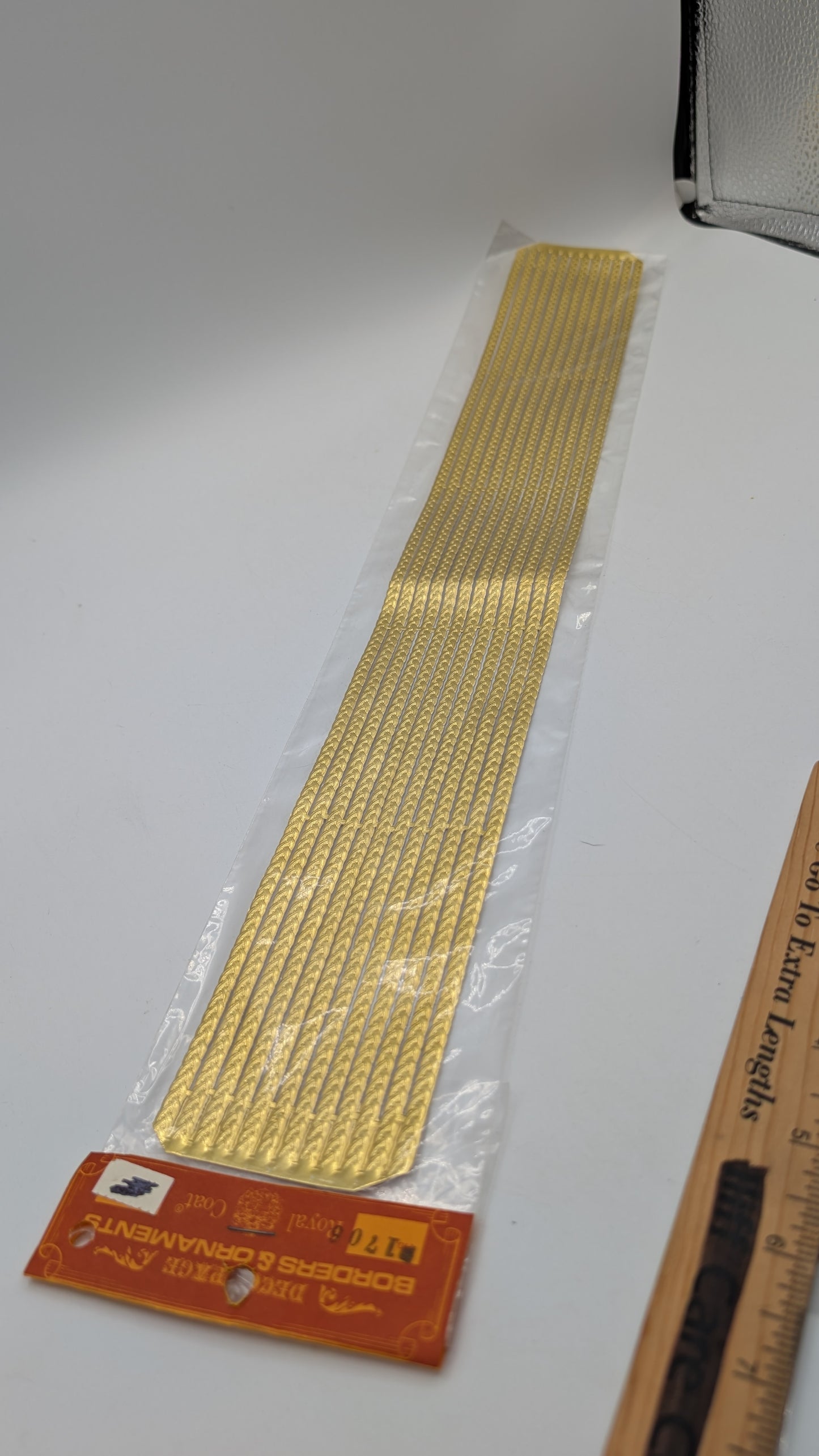 Vintage Gold Filagree Dresden Paper Foil Borders- Braid