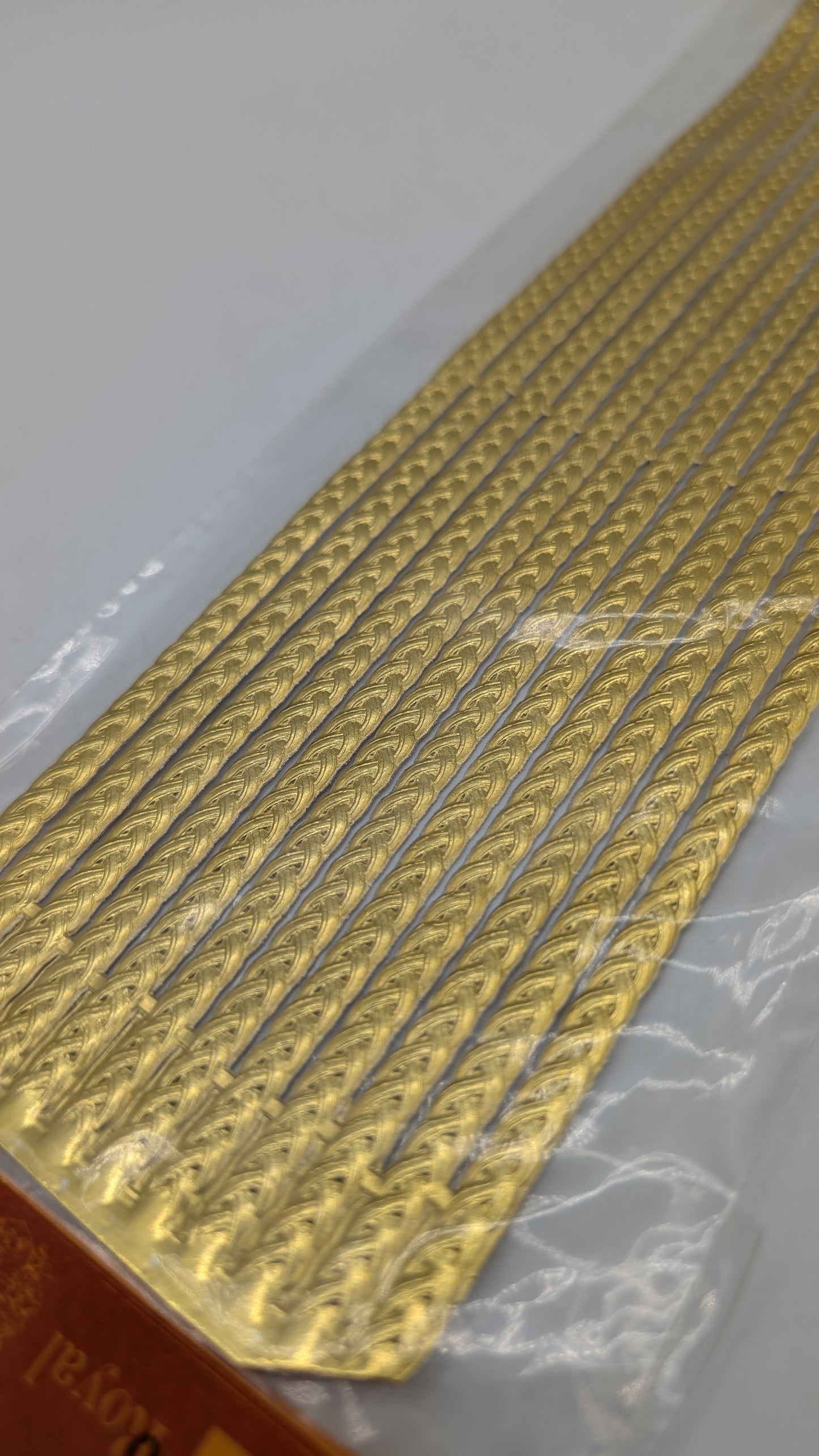 Vintage Gold Filagree Dresden Paper Foil Borders- Braid