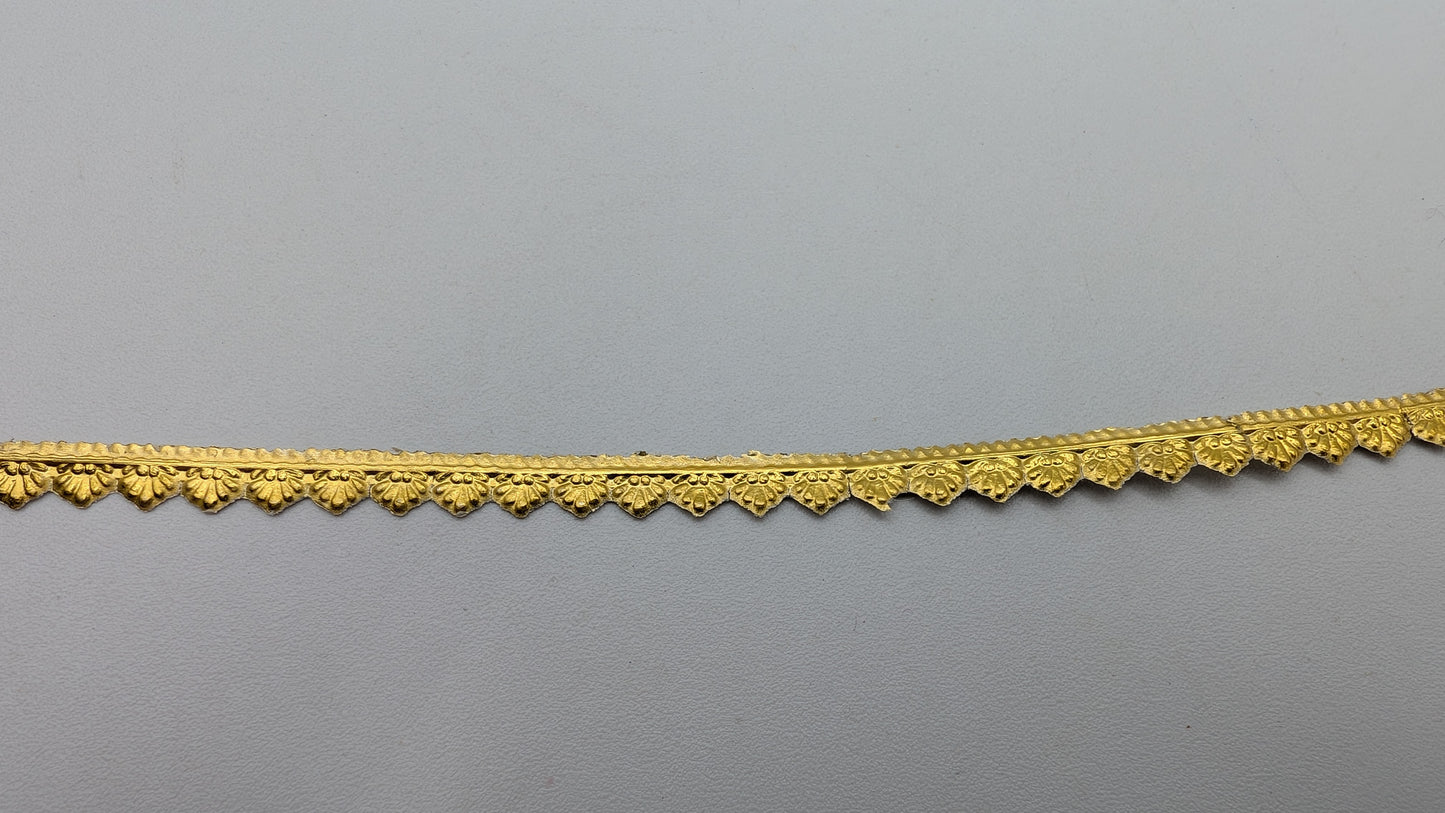Vintage Gold Filagree Dresden Paper Foil Borders- Chevron Festoon