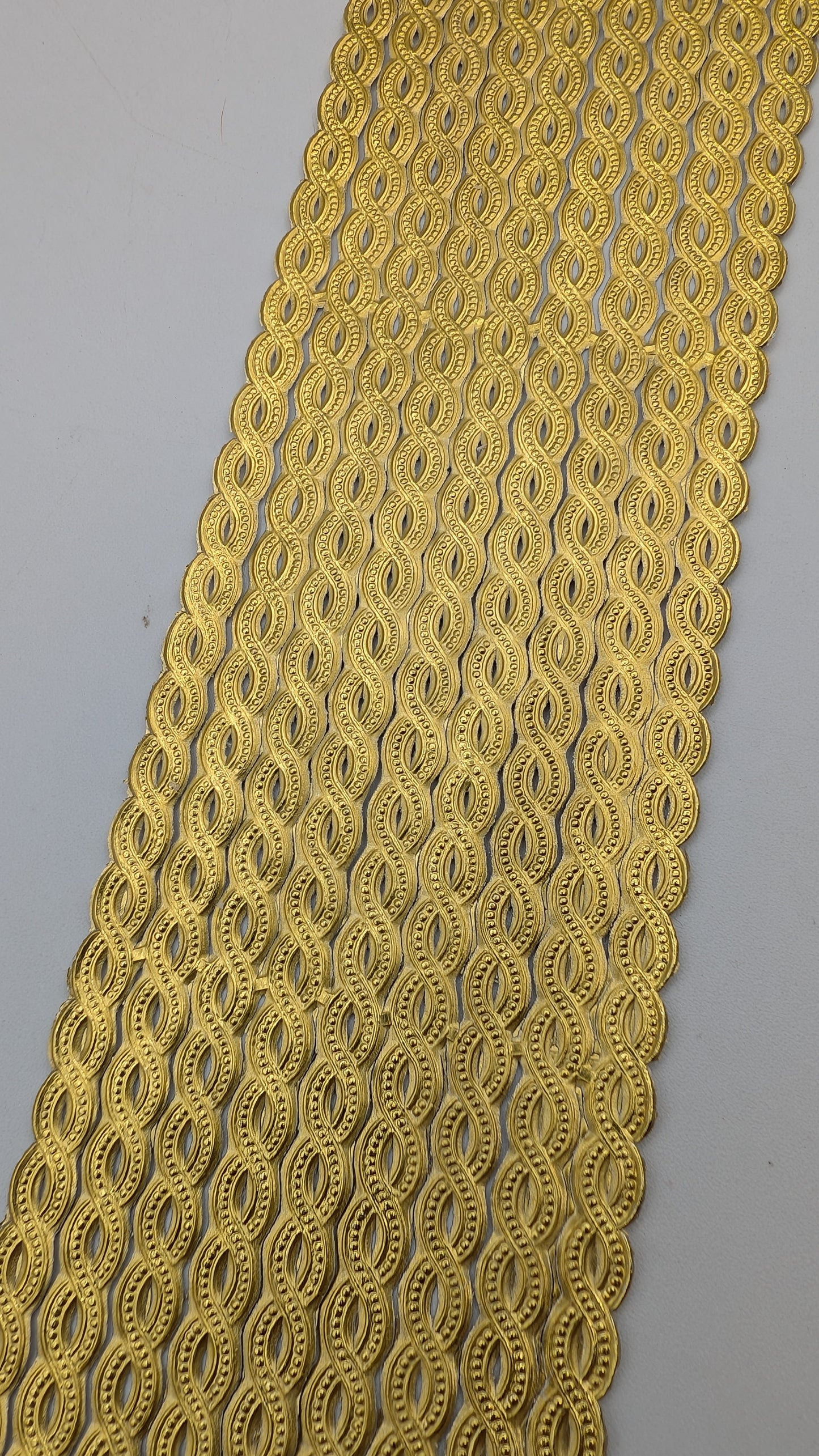 Vintage Gold Filagree Dresden Paper Foil Borders- Twisted Cord