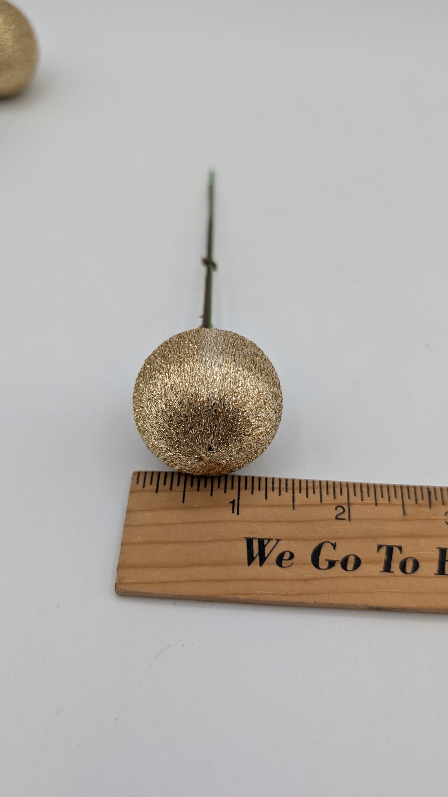 12 Pack of Vintage Gold Tinsel Ball Picks