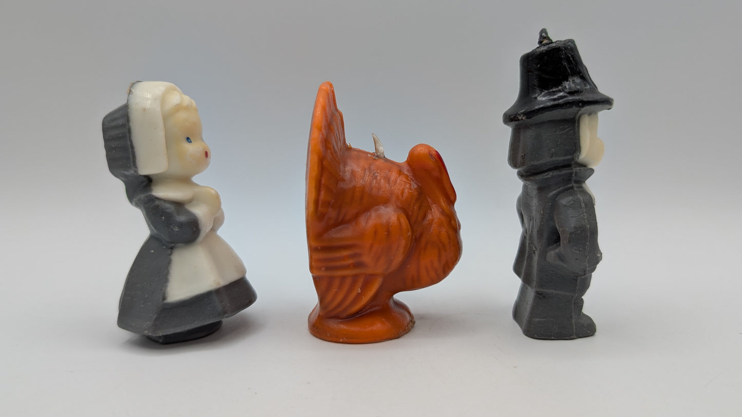 Vintage Gurley Thanksgiving Candle Set