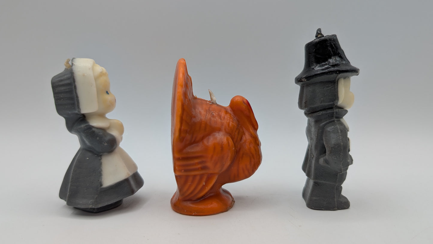 Vintage Gurley Thanksgiving Candle Set