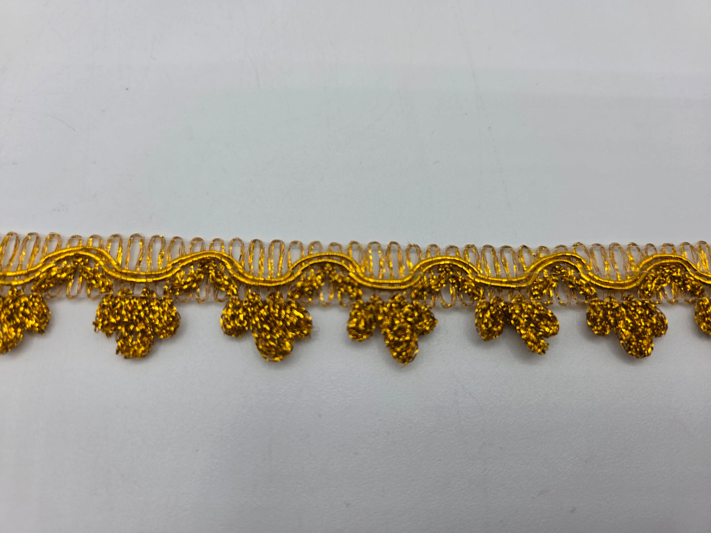 3/4" Gold Metallic Triangle Fringe Trim
