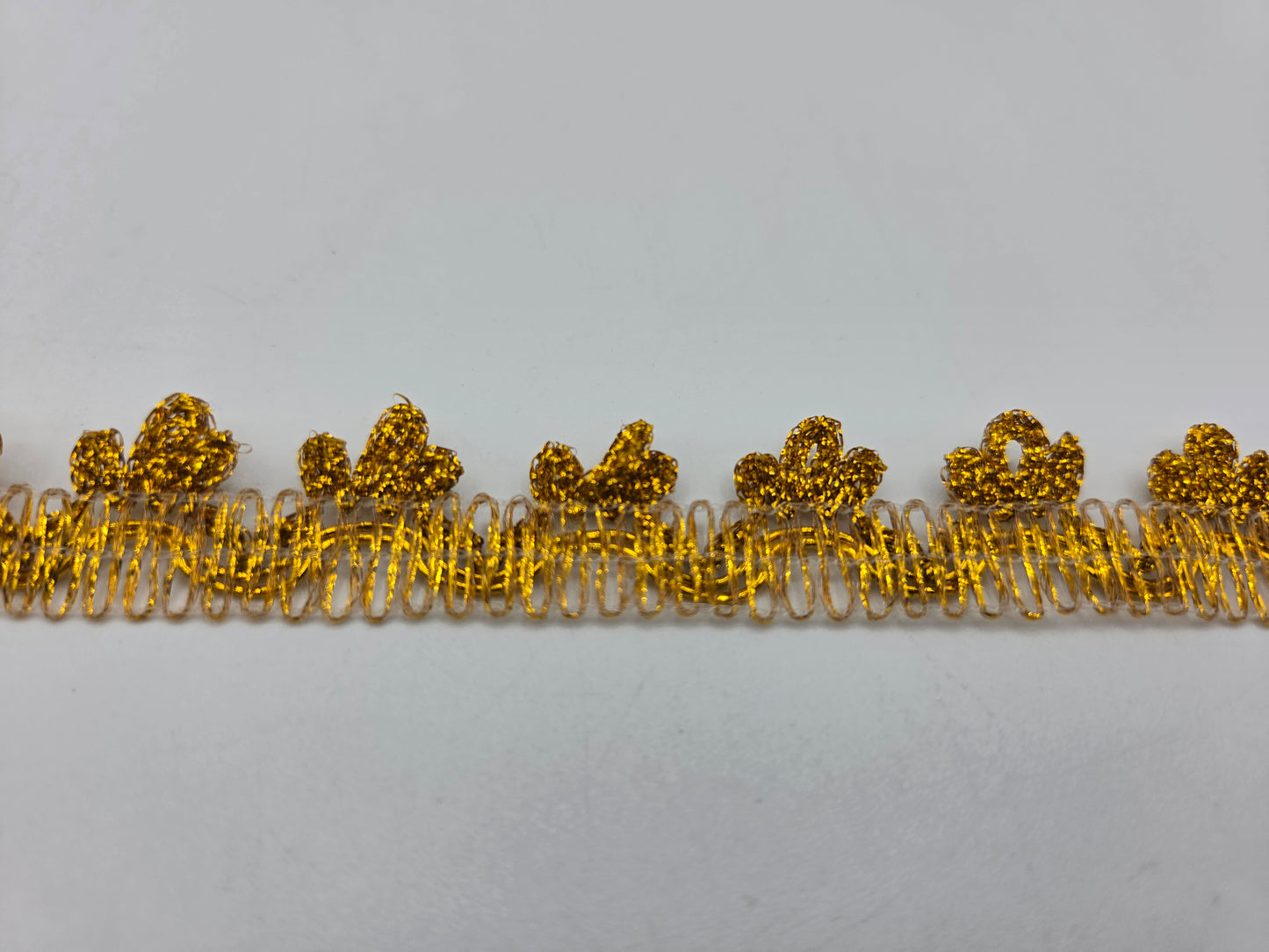 3/4" Gold Metallic Triangle Fringe Trim