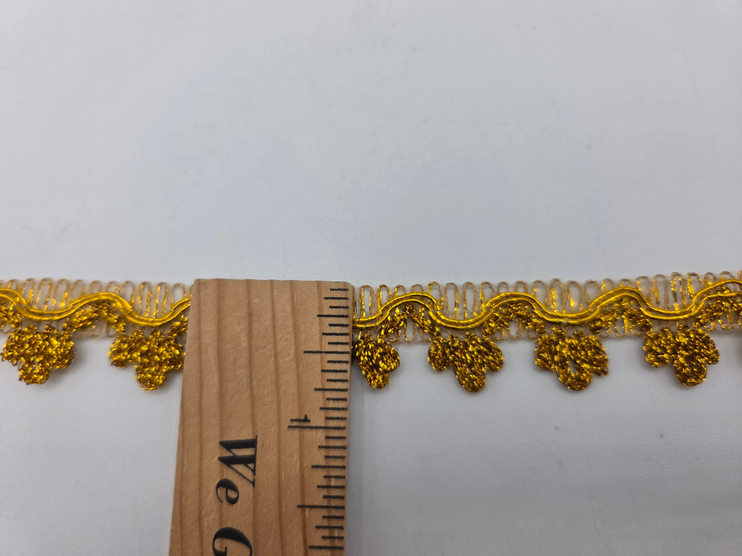 3/4" Gold Metallic Triangle Fringe Trim