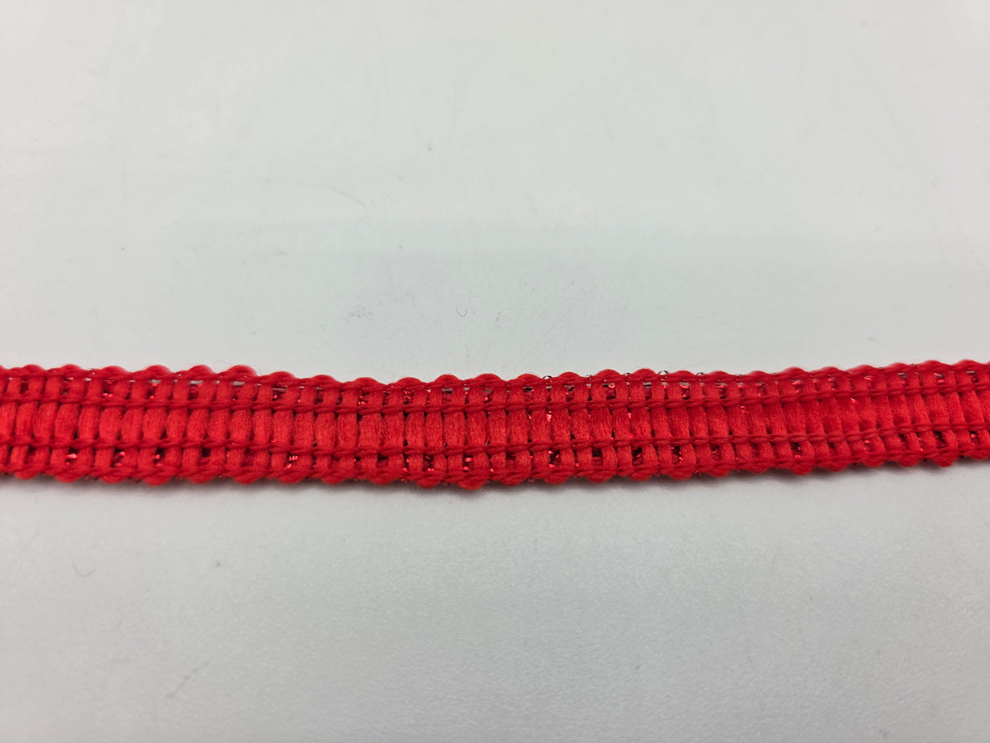 1/2 Inch Red Braided Sequin Trim