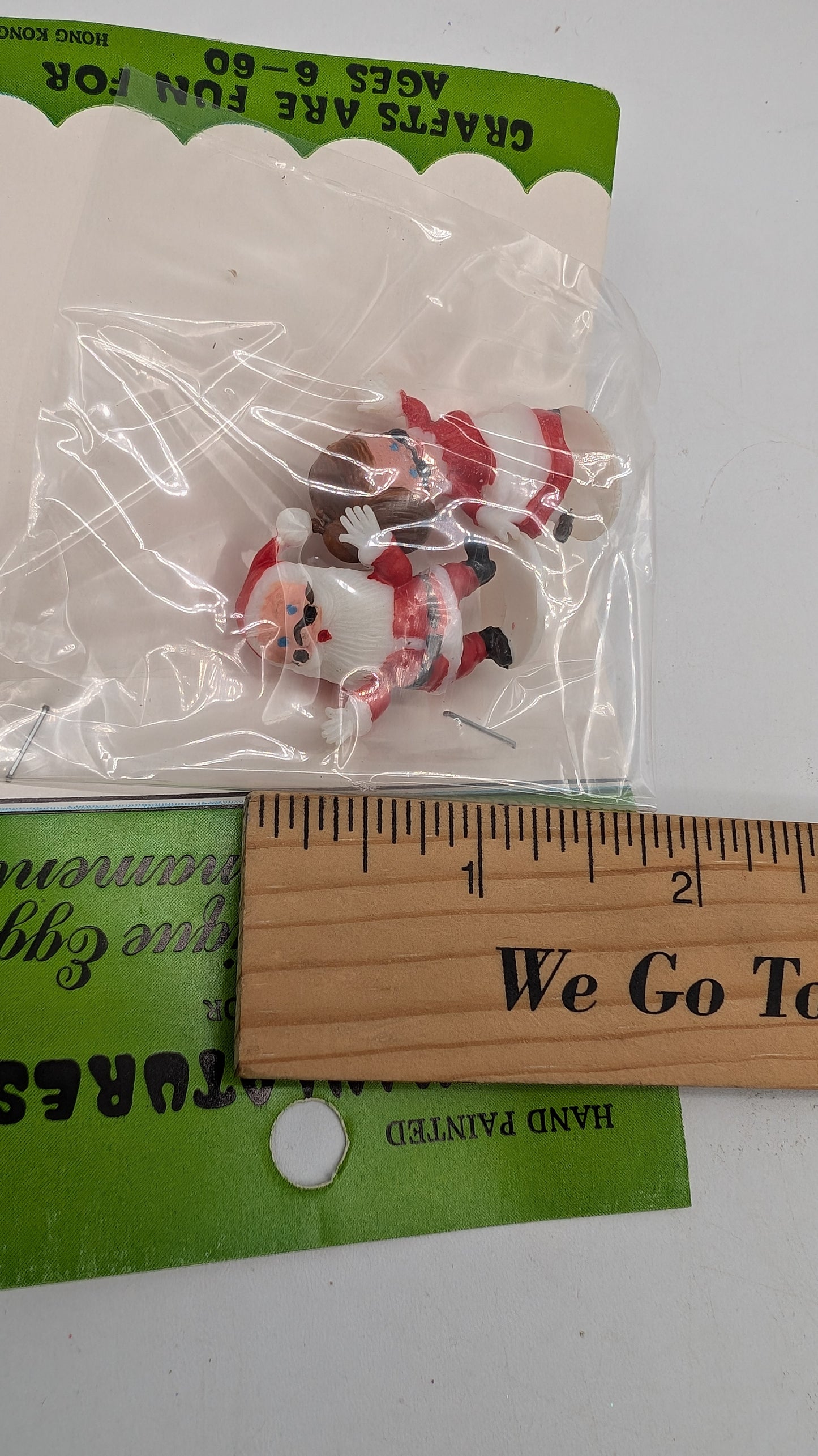 Vintage Santa Clause and Mrs. Clause Miniature Figurine Dollhouse Craft