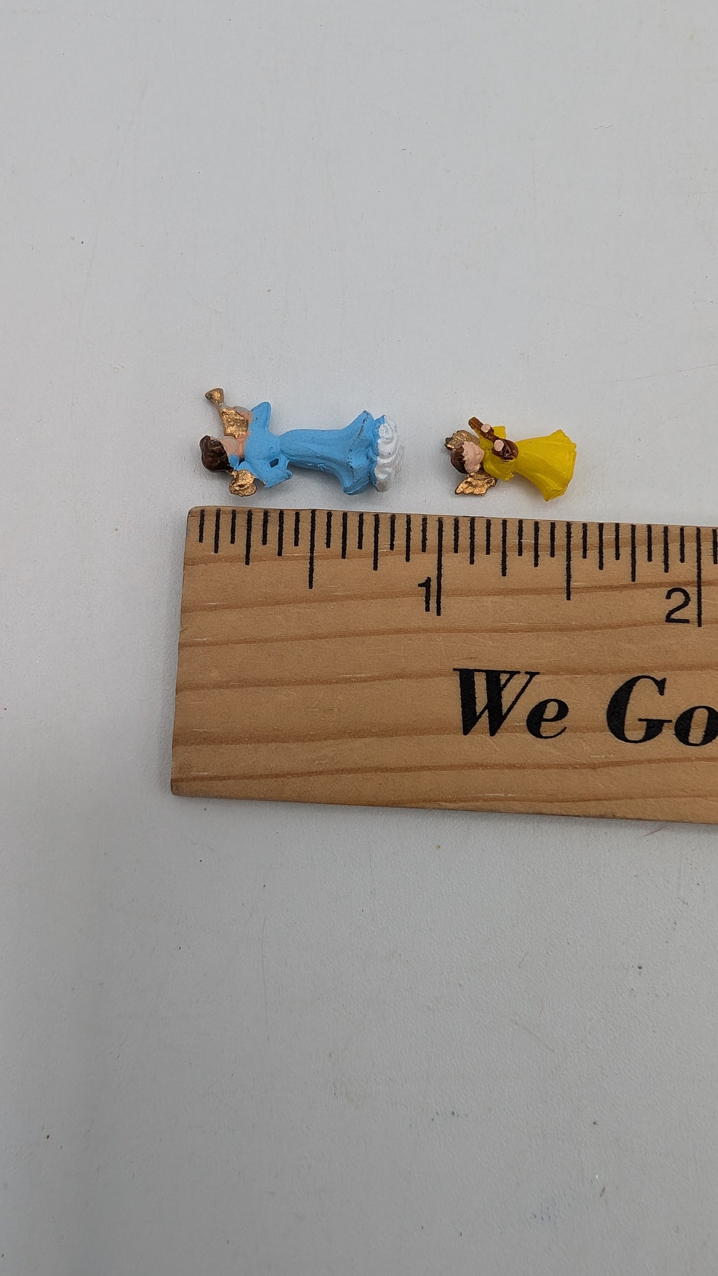 Vintage Miniature 3/4" inch Angels Religious Heaven Diorama Dollhouse Craft