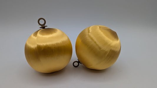 2.25 inch Gold Satin String Covered Foam Ball Ornaments