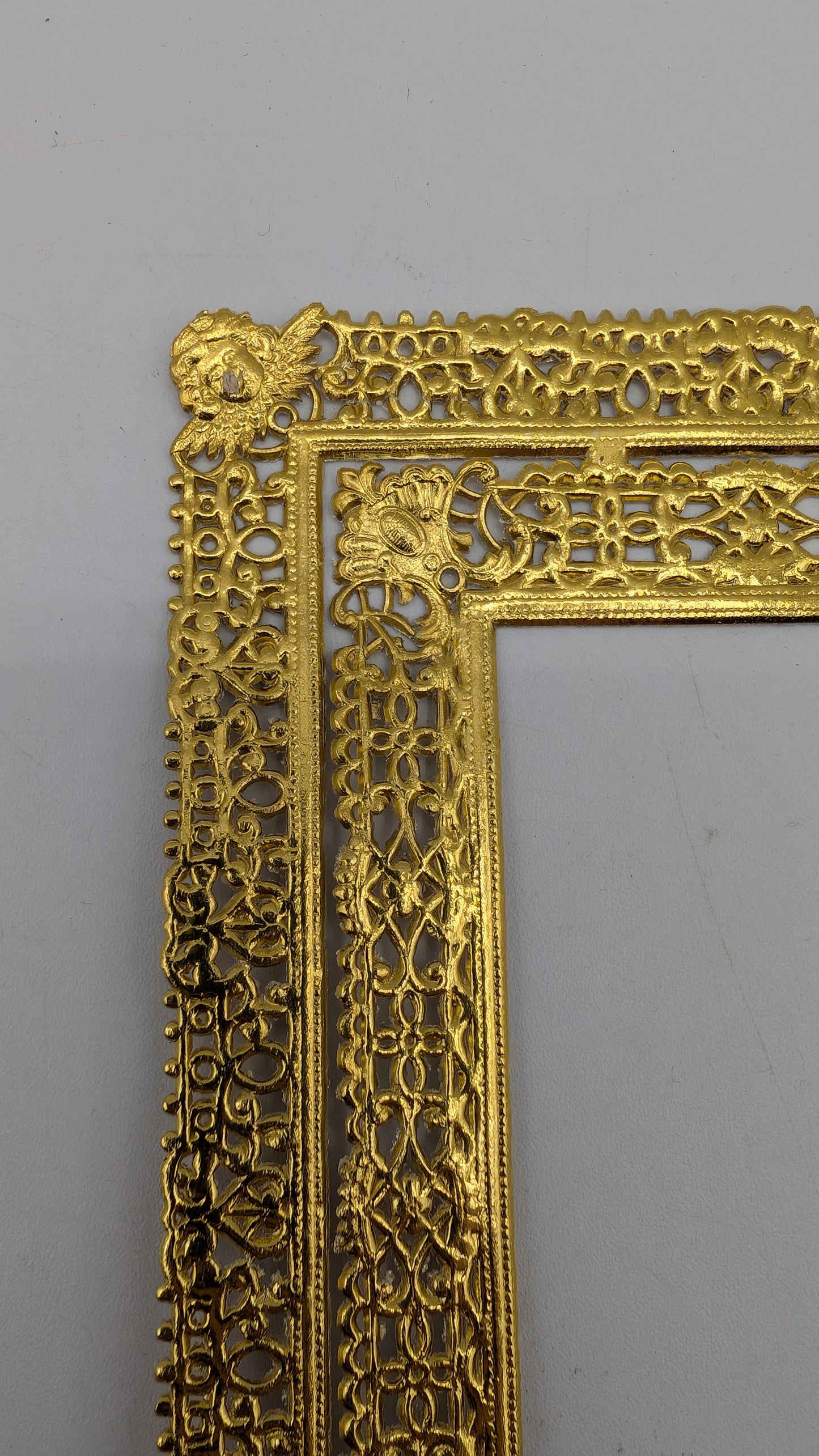 Vintage Gold Filagree Dresden Paper Foil Frame