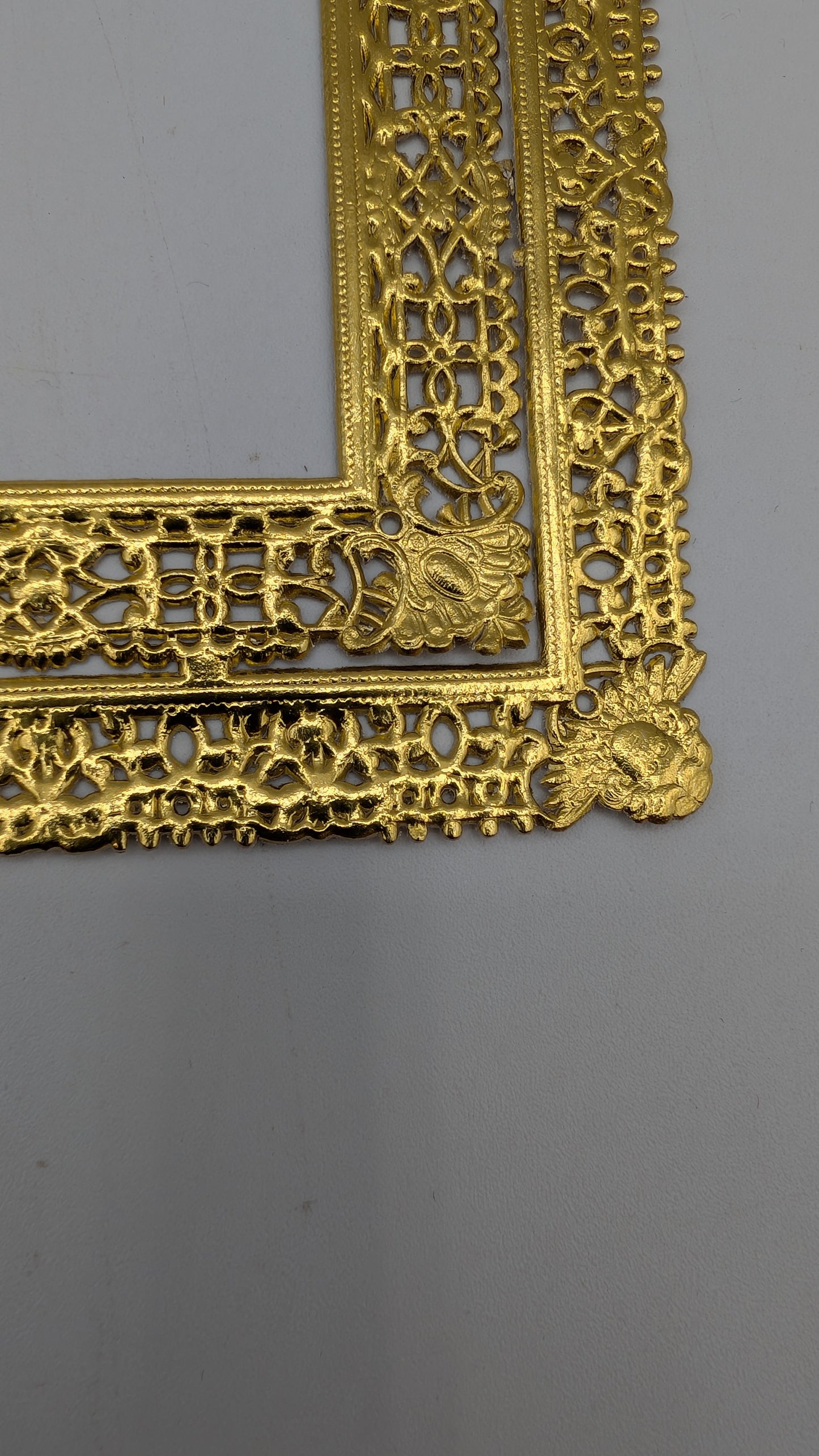Vintage Gold Filagree Dresden Paper Foil Frame
