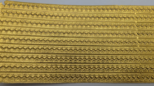 Vintage Gold Filagree Dresden Paper Foil Borders- Chevron Festoon