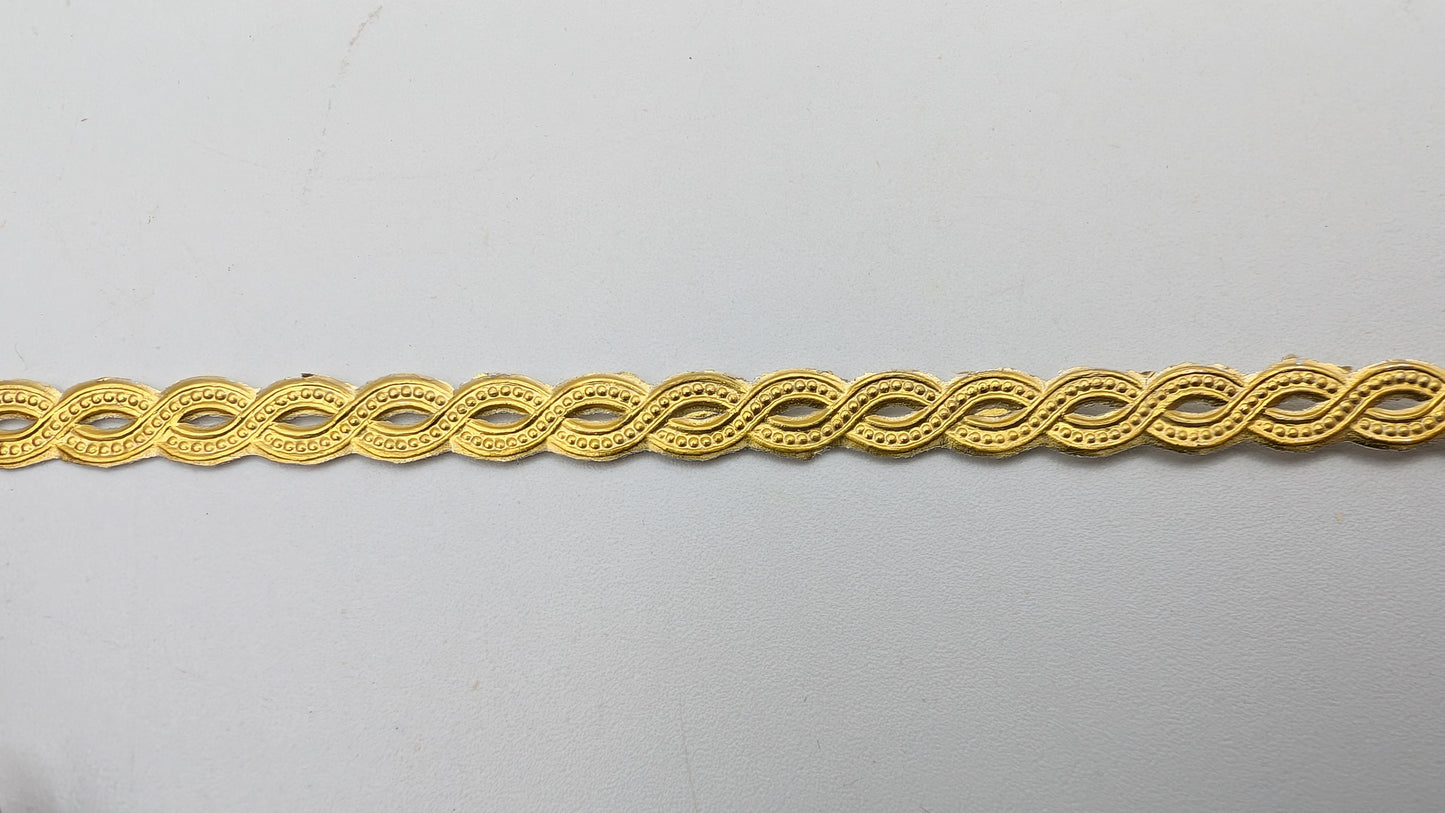 Vintage Gold Filagree Dresden Paper Foil Borders- Twisted Cord